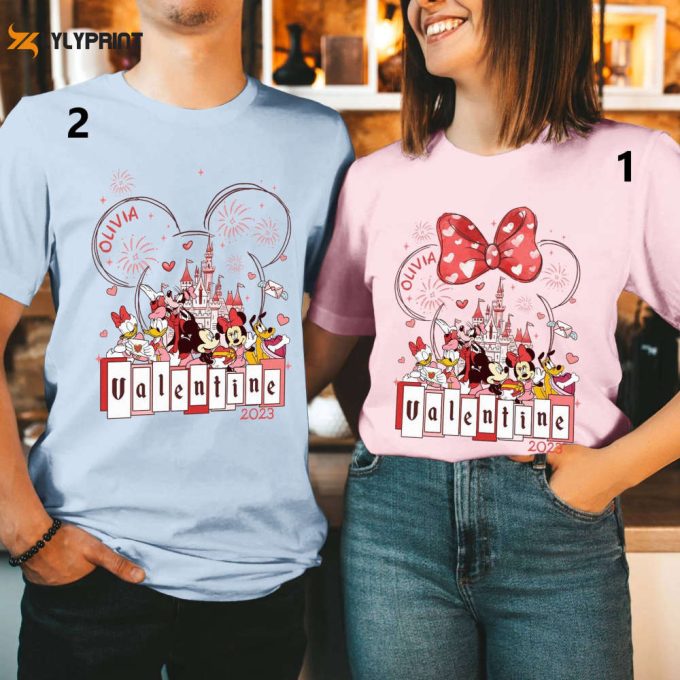 Disneyland Mickey Minnie Couples Valentine Shirt - Disneyworld Couple Shirts Husband And Wife Honeymoon - Valentines Gift 1