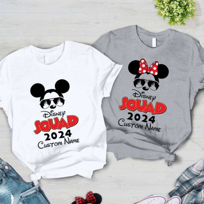 Disneyland Sunglasses Squad 2024 Shirt - Personalized Vacation - Mickey Minnie Mouse Family Trip - Epcot 2024 2