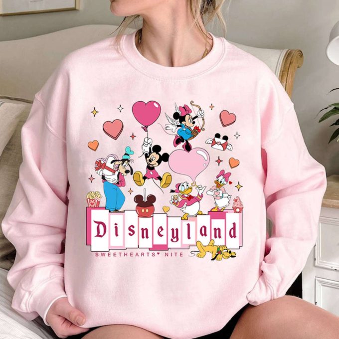 Disneyland Sweathearts Nite 2024 &Amp; Valentine S Day Shirt - Mickey Friends Couples 2