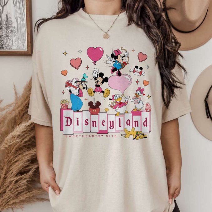 Disneyland Sweathearts Nite 2024 &Amp; Valentine S Day Shirt - Mickey Friends Couples 3