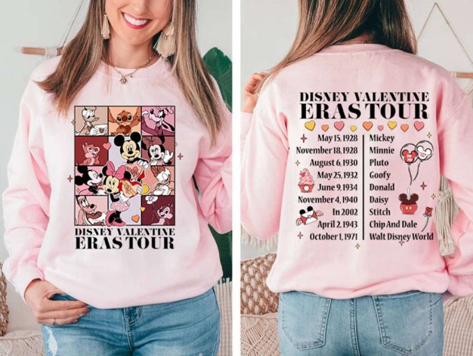 Disneyland Valentine Tour Shirt: Mickey &Amp; Friends Couple Family Trip 2024 Tee 2