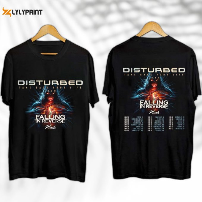 Disturbed 2024 Tour Shirt, Disturbed Band Fan Shirt, Disturbed 2024 Concert Shirt, Disturbed Heavy Metal Band Shirt, Disturbed Band Tour Tee 1