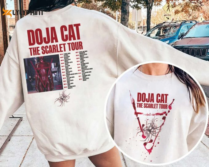 Doja Cat The Scarlet Tour 2023 Shirt, Doja Cat Fan Sweatshirt, The Scarlet 2023 Concert Hoodie, Doja Cat Band Gift For Music Lover 1