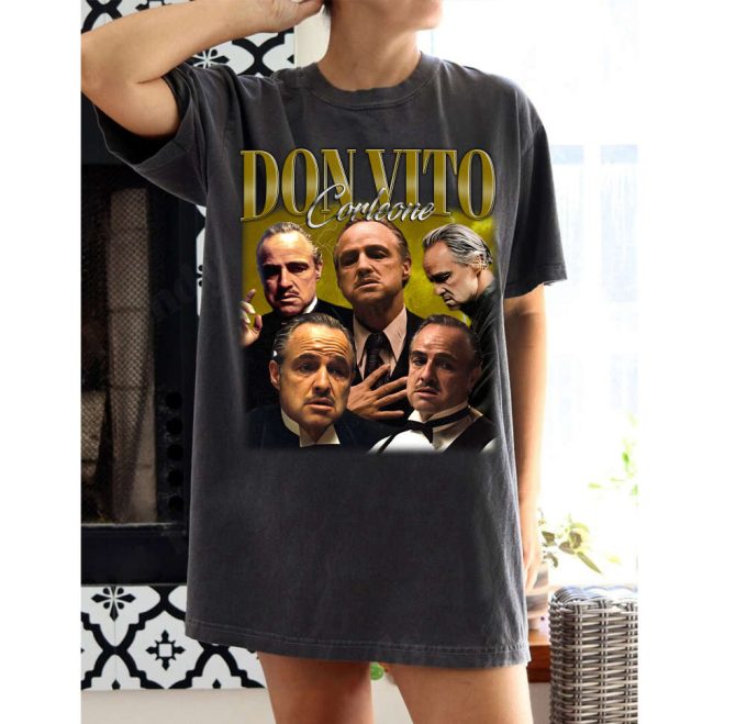 Don Vito Corleone T-Shirts Don Vito Corleone Shirt Don Vito Corleone Tees Don Vito Corleone Merch College Shirt Character T-Shirt 2