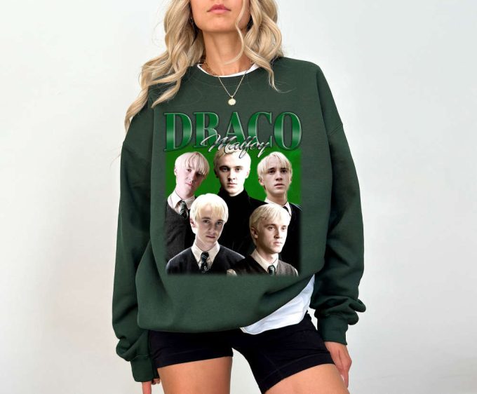 Draco Malfoy T-Shirts Draco Malfoy Shirt Draco Malfoy Tees Draco Malfoy Merch College Unisex T-Shirt Character T-Shirt 4