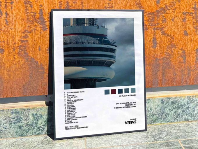 Drake &Quot;Views&Quot; Album Cover Poster, Drake Merch 8