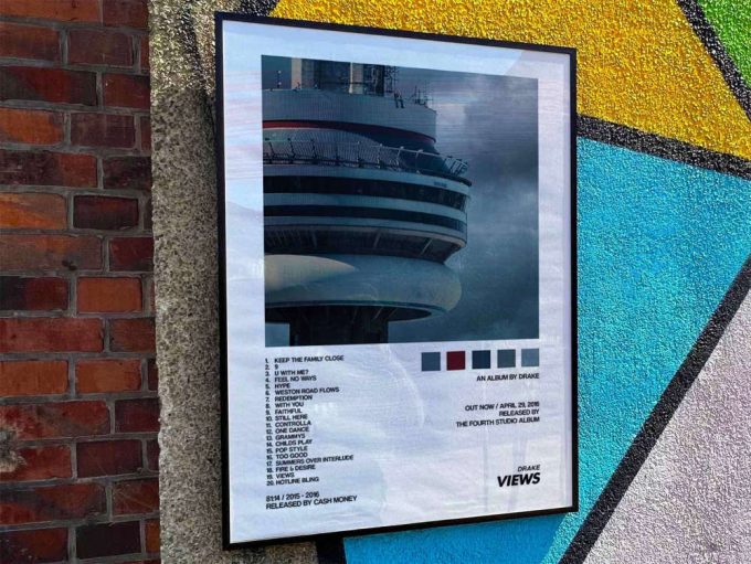 Drake &Quot;Views&Quot; Album Cover Poster, Drake Merch 10