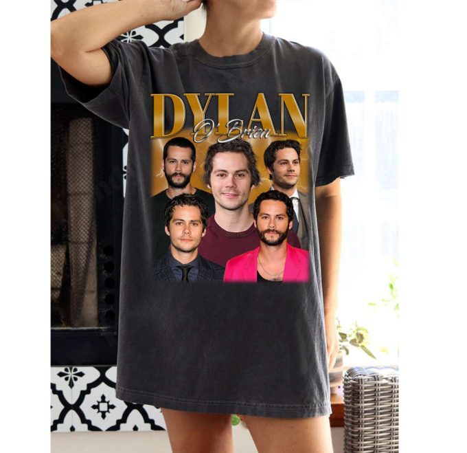 Dylan O'Brien T-Shirts Dylan O'Brien Shirt Dylan O'Brien Tees Dylan O'Brien Merch College Unisex T-Shirt Character T-Shirt 2