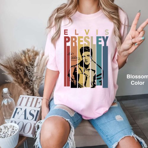 Elvis Presley Retro Vintage Comfort Colors T-Shirt: Music Gift Tee for You and Friend