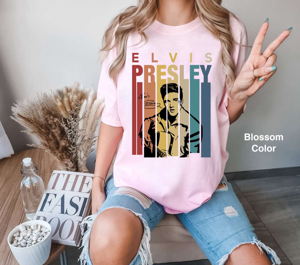Elvis Presley Retro Vintage Comfort Colors T-Shirt: Music Gift Tee for You and Friend
