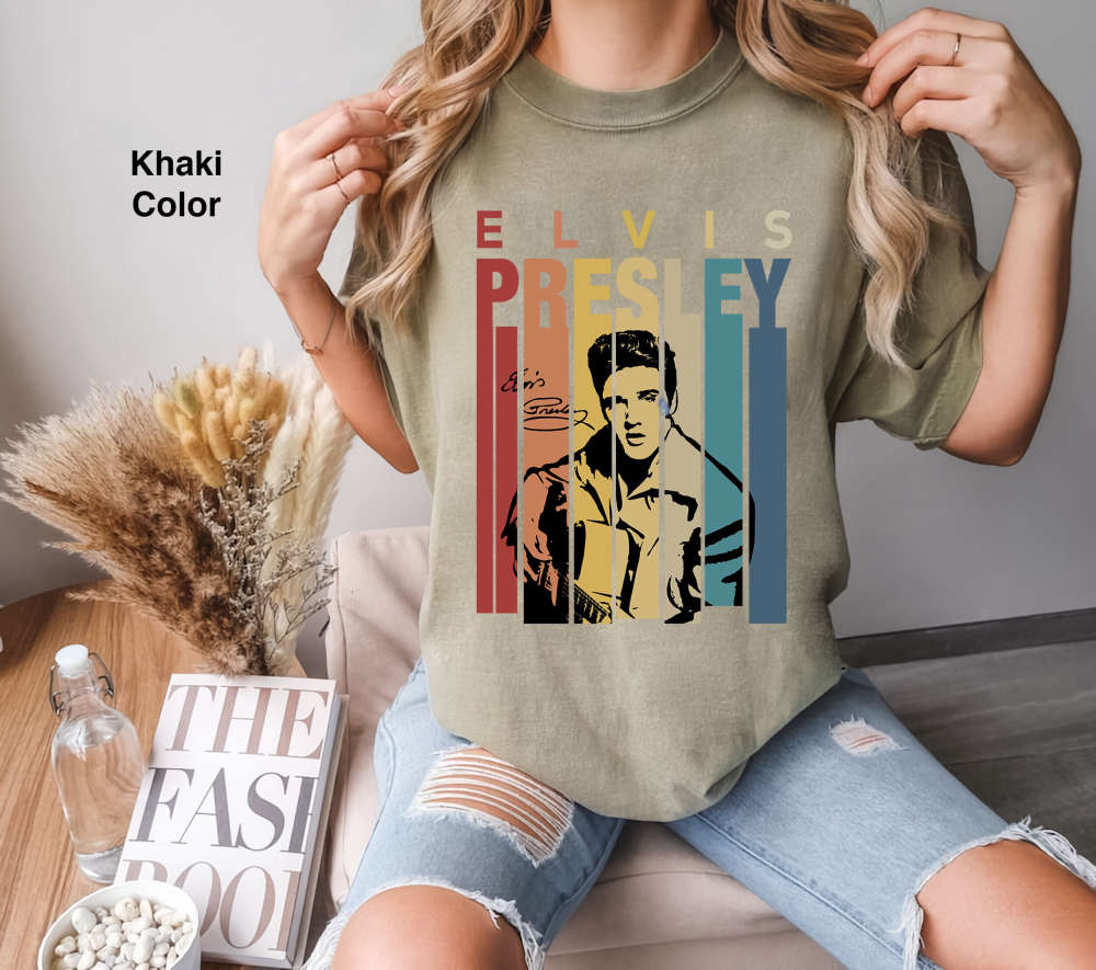 Elvis Presley Retro Vintage Comfort Colors T-Shirt: Music Gift Tee for You and Friend