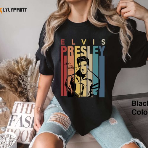 Elvis Presley Retro Vintage Comfort Colors T-Shirt: Music Gift Tee for You and Friend