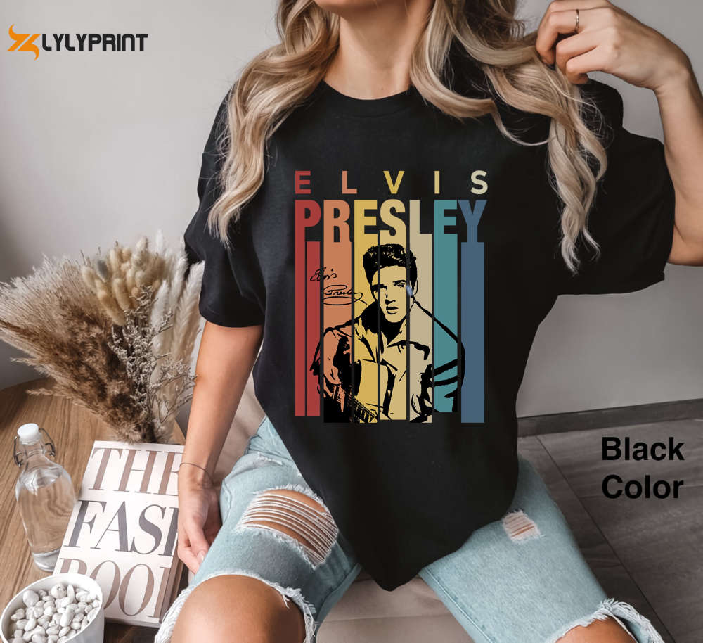 Elvis Presley Retro Vintage Comfort Colors T-Shirt: Music Gift Tee for You and Friend