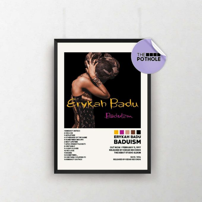 Erykah Badu Posters / Baduism Poster, Erykah Badu, Baduism, Album Cover Poster, Poster Print Wall Art, Music Poster, Home Decor, Mama’s Gun 2