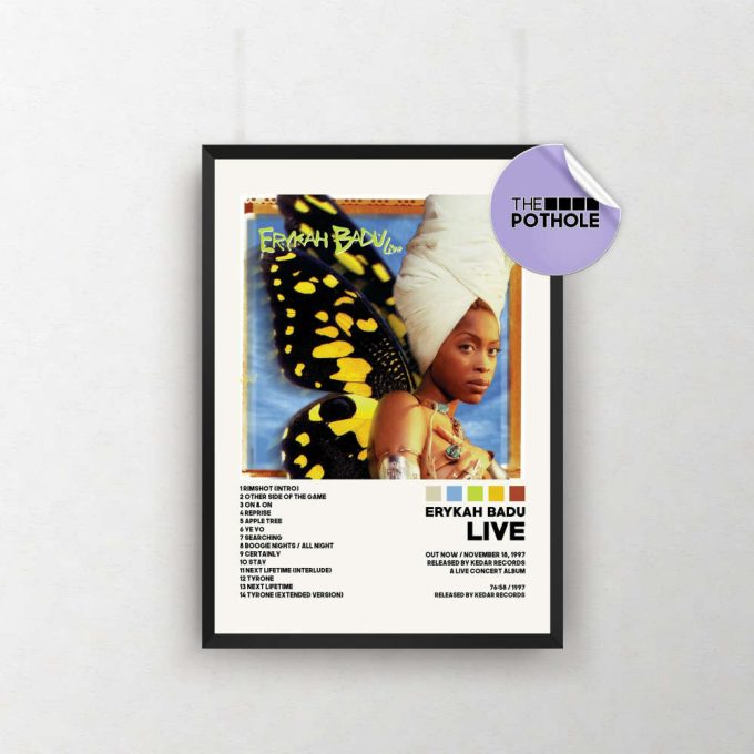Erykah Badu Posters / Live Poster, Erykah Badu, Baduism, Album Cover Poster, Poster Print Wall Art, Music Poster,Home Decor, Live Concert 2