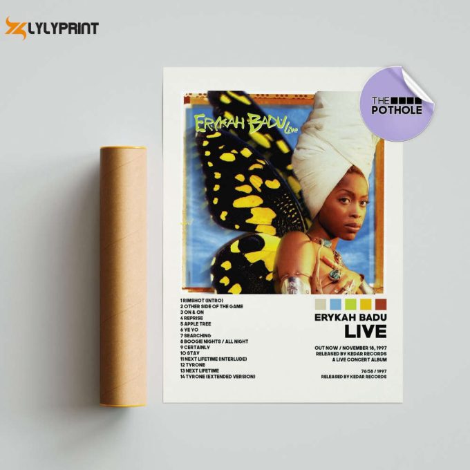 Erykah Badu Posters / Live Poster, Erykah Badu, Baduism, Album Cover Poster, Poster Print Wall Art, Music Poster,Home Decor, Live Concert 1