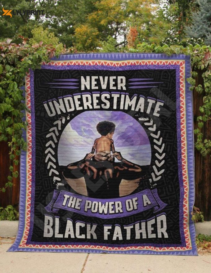 Father A Black Father 3D Customized Quilt 1