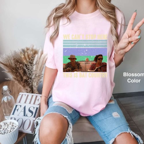 Fear and Loathing in Las Vegas Shirt: Bat Country Vintage Comfort Colors T-Shirt – Funny Gift 2024