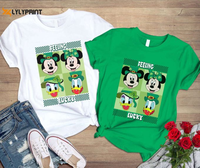 Feeling Lucky Mickey Minnie Patrick S Day Shirt - Disneyland Saint Patrick S Day Lucky Shamrock Shirt 1