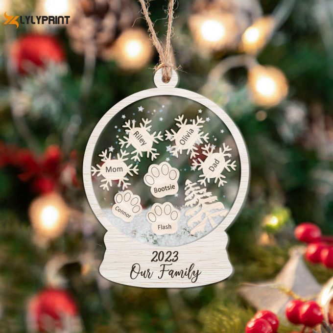 First Christmas Ornament Personalize Snow Globe Christmas Ornament Snow Ornament Decorhome Decorationchristmas Tree Ornamentfamily Gift 1