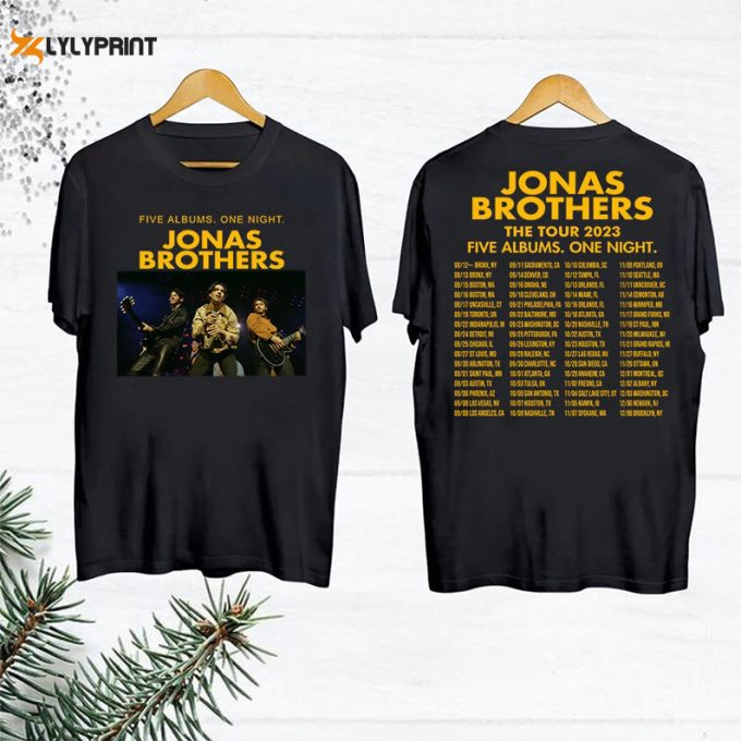 Five Albums One Night Jonas Brothers T-Shirt, Jonas Brothers Tour 2024 Shirt For Men Women 1