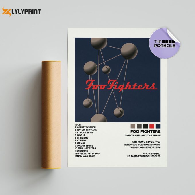 Foo Fighters Posters, The Colour And Shape Poster, Album Cover Poster, Poster Print Wall Art, Custom Poster, Tracklist Poster 1