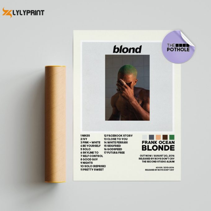 Frank Ocean Posters / Blonde Poster / Blonde Tracklist / Album Cover Poster Poster Print Wall Art, Custom Poster 1