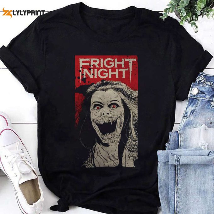 Fright Night 1985 Horror Movie Vintage Halloween T-Shirt, For Men Women 1