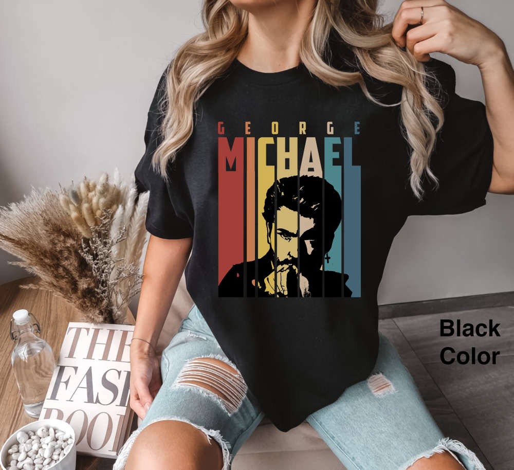 George Michael Retro Vintage T-Shirt Funny Music Gift Tee 2024