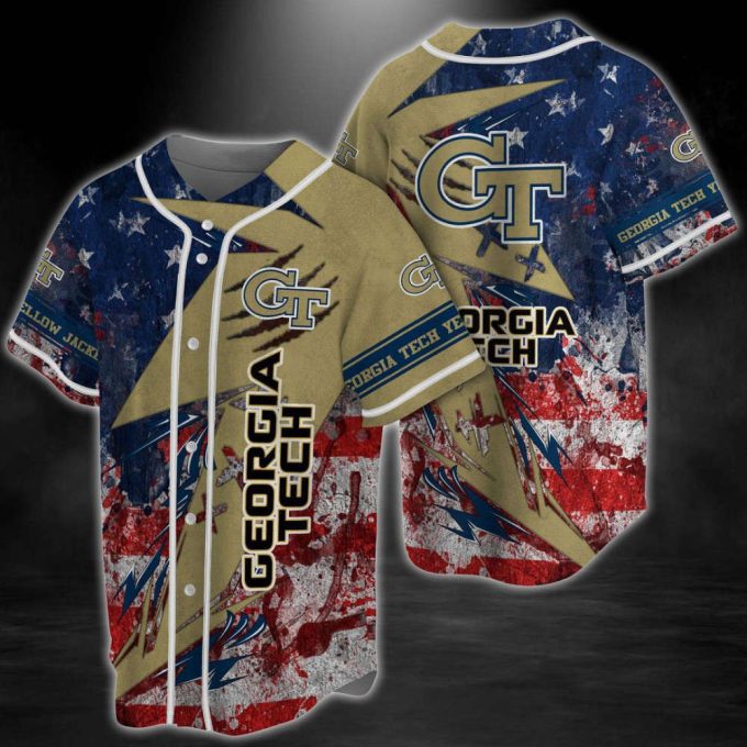 Georgia Tech Yellow Jackets Baseball Jersey Fan Gifts 2