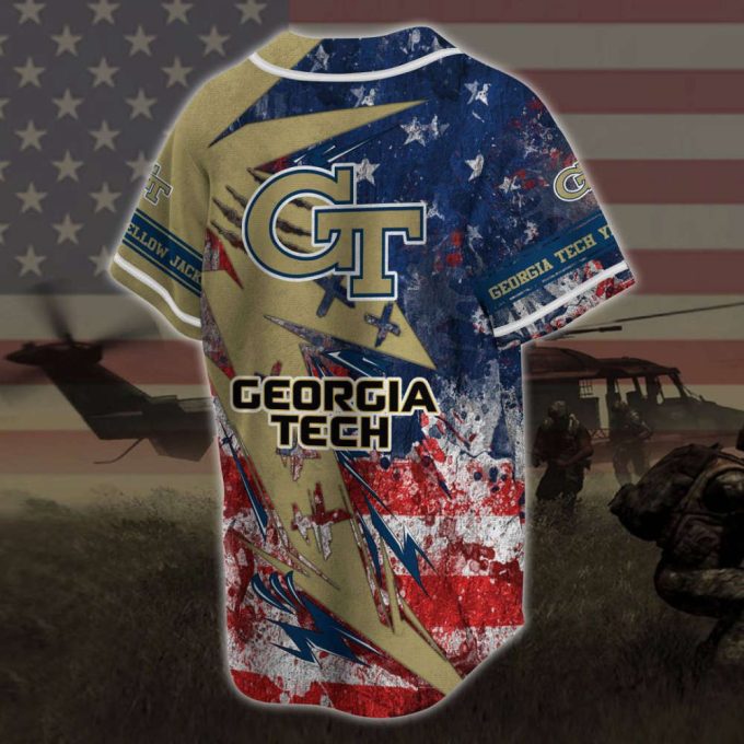 Georgia Tech Yellow Jackets Baseball Jersey Fan Gifts 3