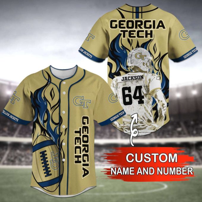 Georgia Tech Yellow Jackets Baseball Jersey Personalized 2023 Gift For Men Women 2