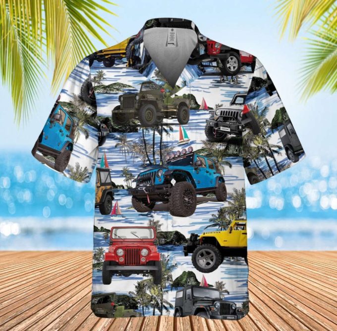 Gift For Him Unisex Hawaiian Shirt Summer Hawaiian Shirt For Men 3D Cartoon Flamingo Men'S Cars Shirt Police Car Love Gift Shirt 2