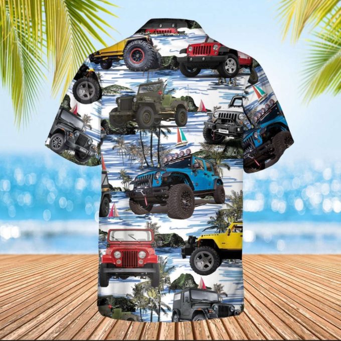 Gift For Him Unisex Hawaiian Shirt Summer Hawaiian Shirt For Men 3D Cartoon Flamingo Men'S Cars Shirt Police Car Love Gift Shirt 3