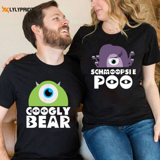 Googly Bear And Schmoopsie Poo Couple Shirts | Monsters Inc Couple Matching T-Shirts | Disneyland Couple Anniversary Shirt | Valentine Shirt 1