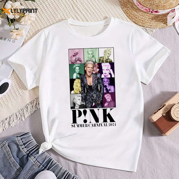 Graphic P!Nk Pink On Tour Shirt, Pink Summer Carnival 2024 T-Shirt, P!Nk Pink Singer Shirt, P!Nk 2024 Concert Merch, Pink Fan Gift Shirt 1