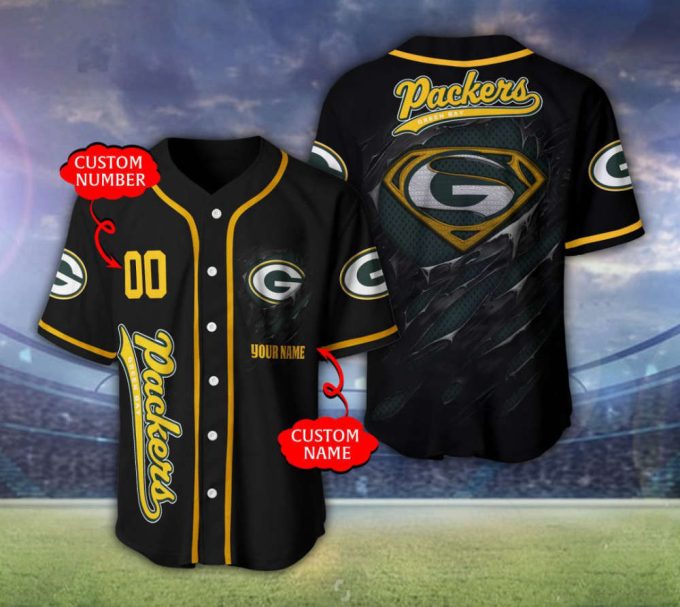 Green Bay Packers Personalized Baseball Jersey Fan Gifts 2