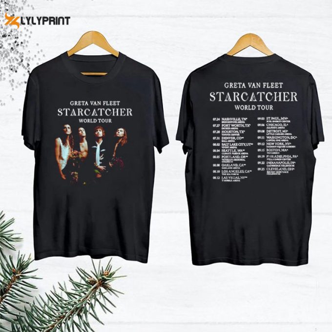 Greta Van Fleet Starcatcher World Tour T-Shirt, Greta Van Fleet Tour 2024 Shirt, Greta Van Fleet Shirt, Greta Van Fleet Concert Shirt 1