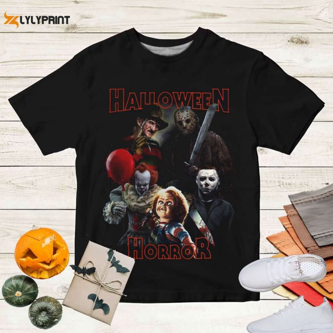 Halloween Horror Tribute T-Shirt, Halloween Squad Shirt, Halloween Friends Shirt, For Men Women 1