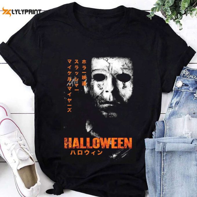 Halloween Michael Myers Japanese Poster Graphic T-Shirt, Michael Myers Shirt For Men Women 1