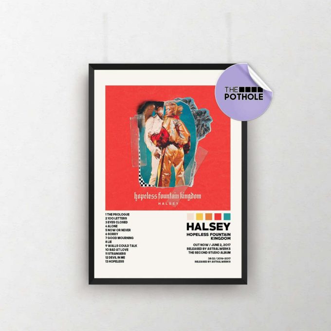 Halsey Posters / Hopeless Fountain Kingdom Poster / Album Cover Poster / Poster Print Wall Art, Music Poster, Home Decor, Halsey, Hfk 2