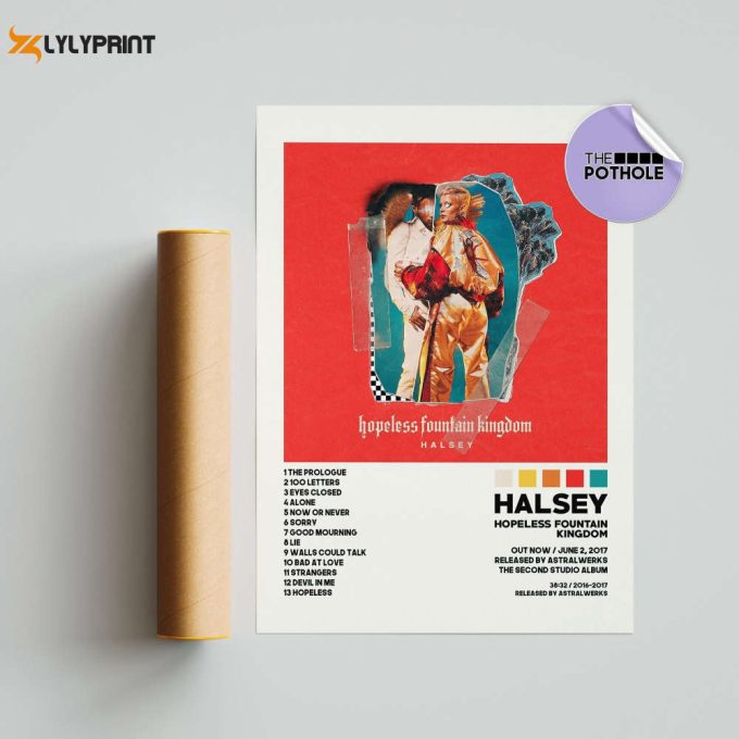 Halsey Posters / Hopeless Fountain Kingdom Poster / Album Cover Poster / Poster Print Wall Art, Music Poster, Home Decor, Halsey, Hfk 1