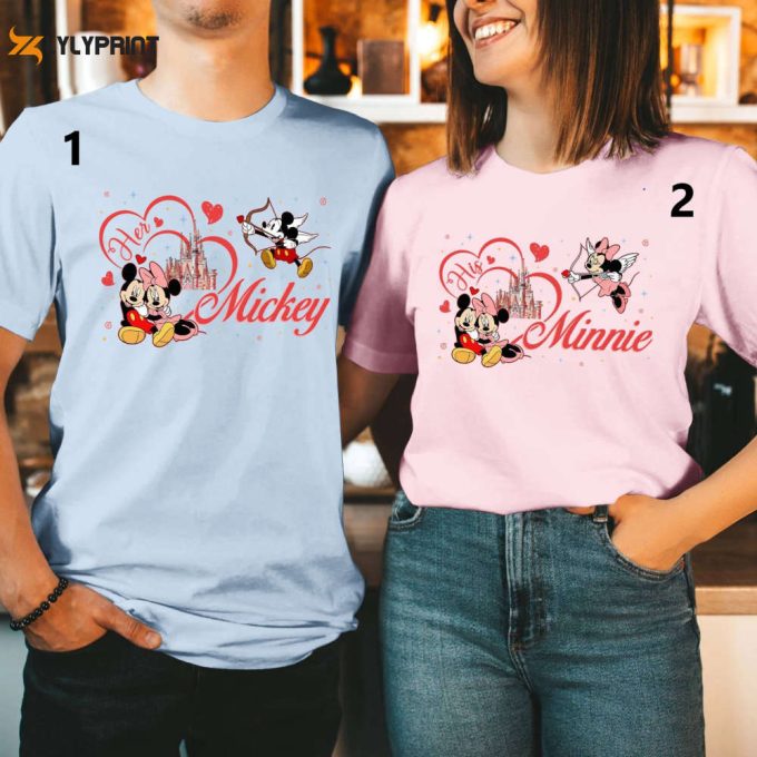 Disneyland Valentines Couple Shirts: Her Mickey And His Minnie Honeymoon Matching &Amp;Amp; Gift 1