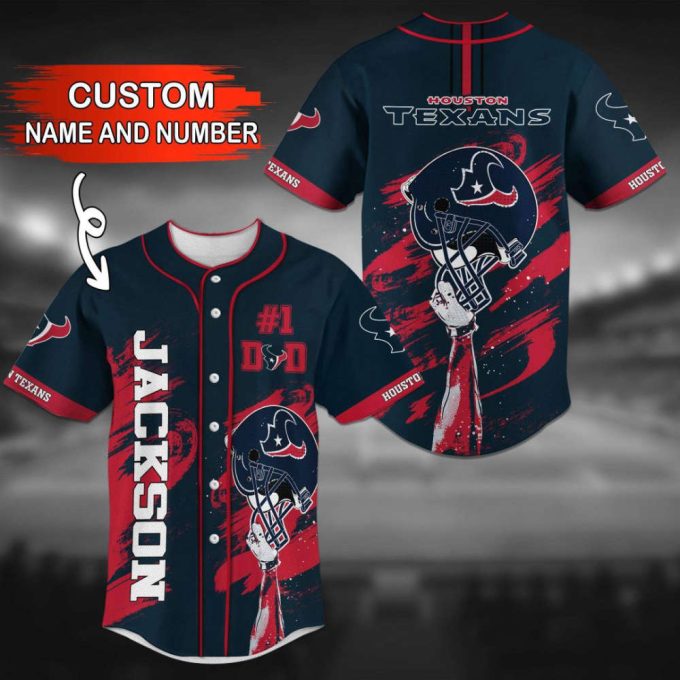 Houston Texans Personalized Baseball Jersey Gift For Men Women 2