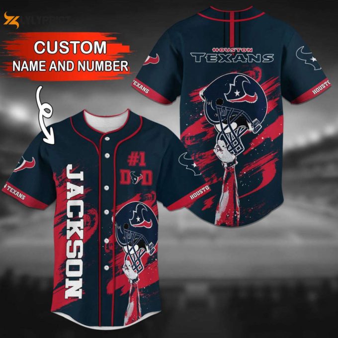 Houston Texans Personalized Baseball Jersey Gift For Men Women 1