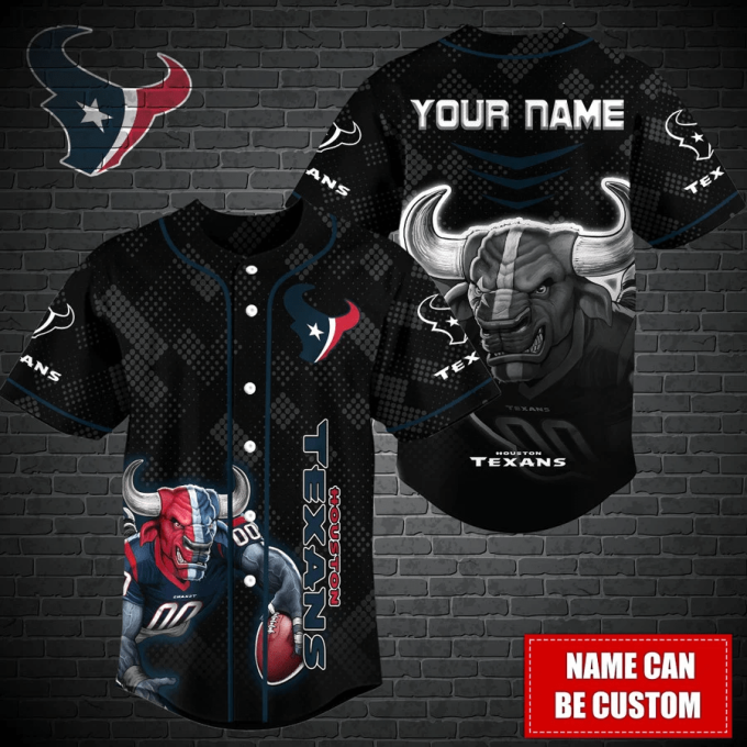 Houston Texans Personalized Baseball Jersey Fan Gifts 2