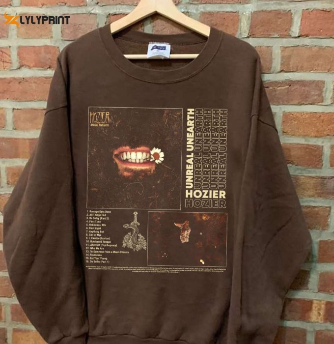 Hozeir Graphic Album Unreal Unearth Shirt, Funny Hozeir Album Sweatshirt, Hozier Hoodie Gift For Music Lover 1