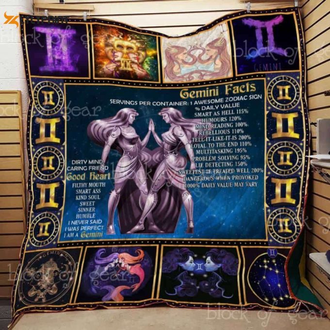 I Am A Gemini 3D Customized Quilt 1