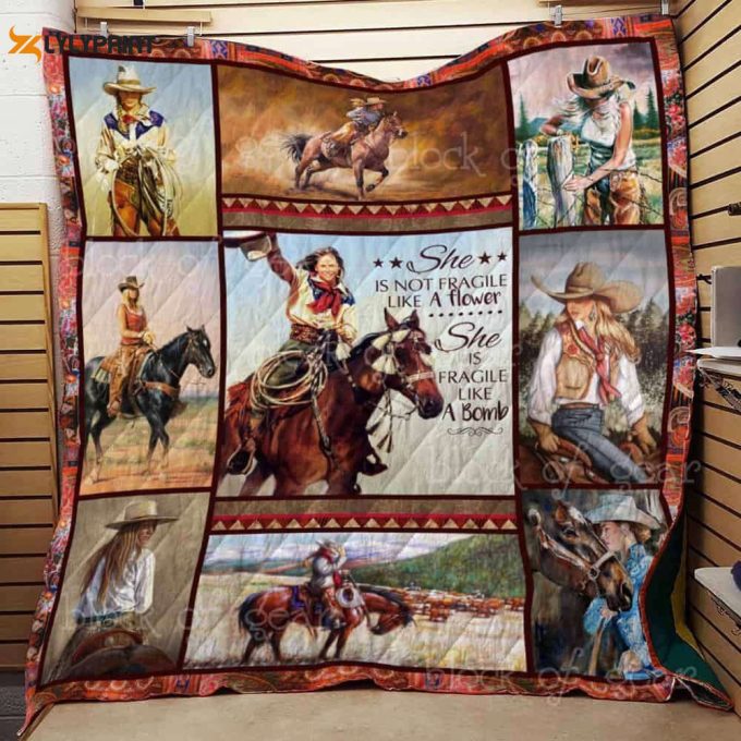 Im A Cowgirl 3D Customized Quilt 1