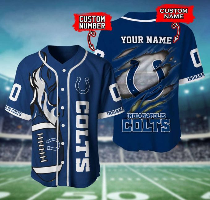 Indianapolis Colts Personalized Baseball Jersey Fan Gifts 2